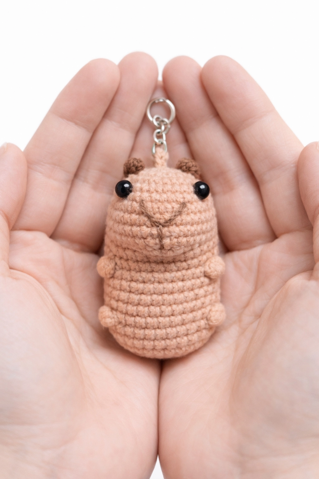 El Yapımı Amigurumi Kapibara Anahtarlık