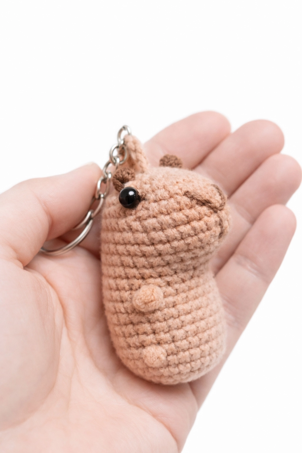 El Yapımı Amigurumi Kapibara Anahtarlık