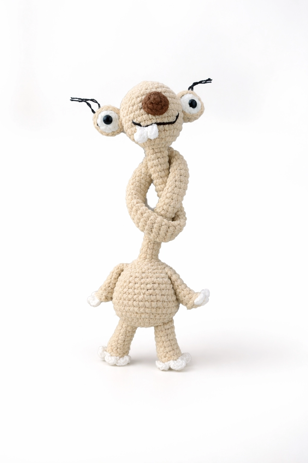 El Yapımı Amigurumi Sid Tembel Hayvan Oyuncak – Buz Devri 