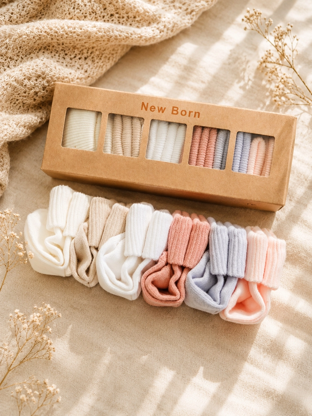 Defne Newborn Antibacterial 6’lı Çorap Set