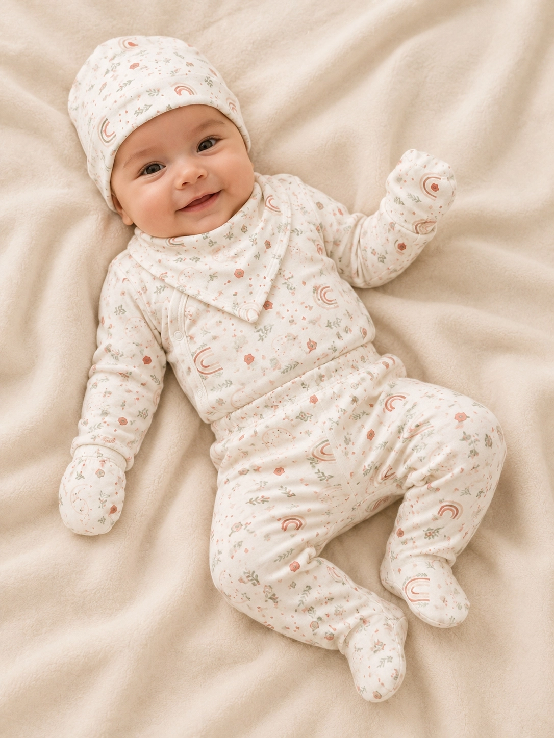 Esya Baby Gökkuşağı Desenli 5’li Hastane Çıkış Seti