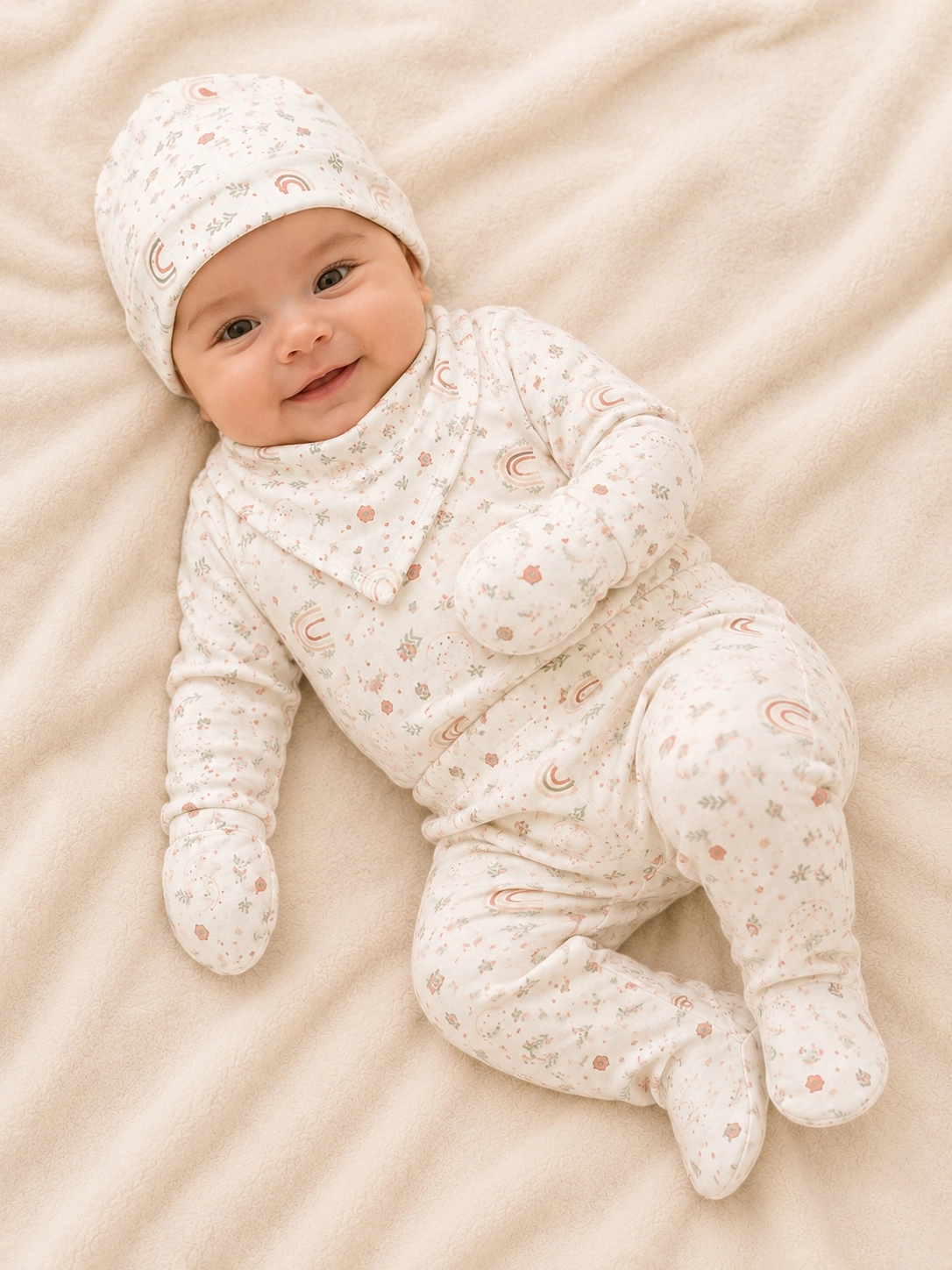 Esya Baby Gökkuşağı Desenli 5’li Hastane Çıkış Seti