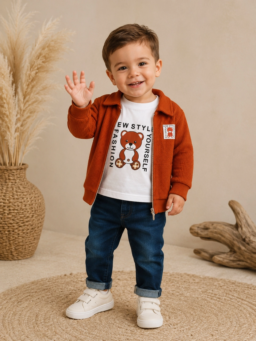 HOLA KİDS AYICIK BASKILI 3’LÜ TAKIM