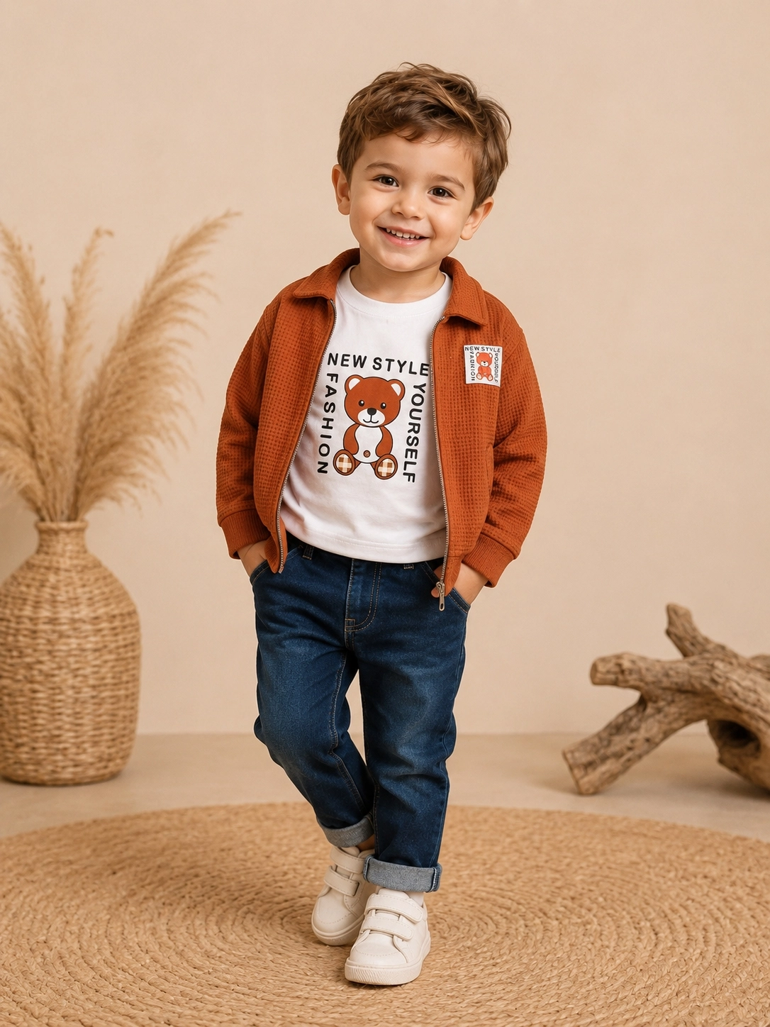 HOLA KİDS AYICIK BASKILI 3’LÜ TAKIM