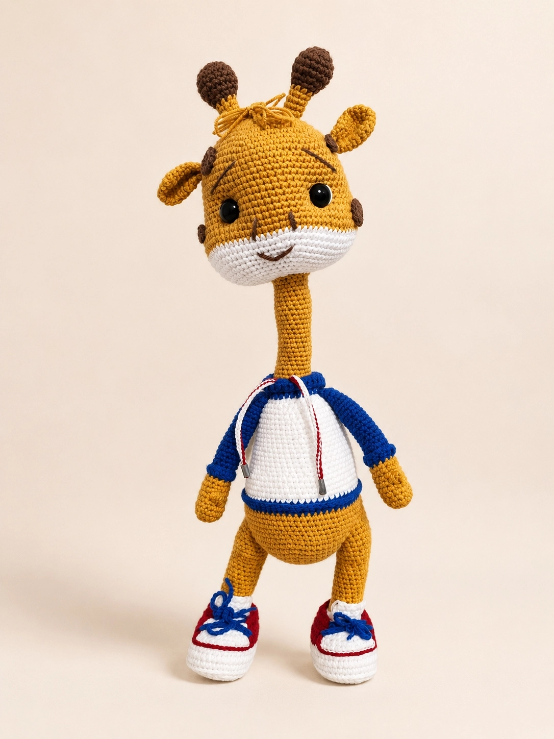 HUBUSH El Yapımı Sporcu Zürafa Amigurumi Oyuncak