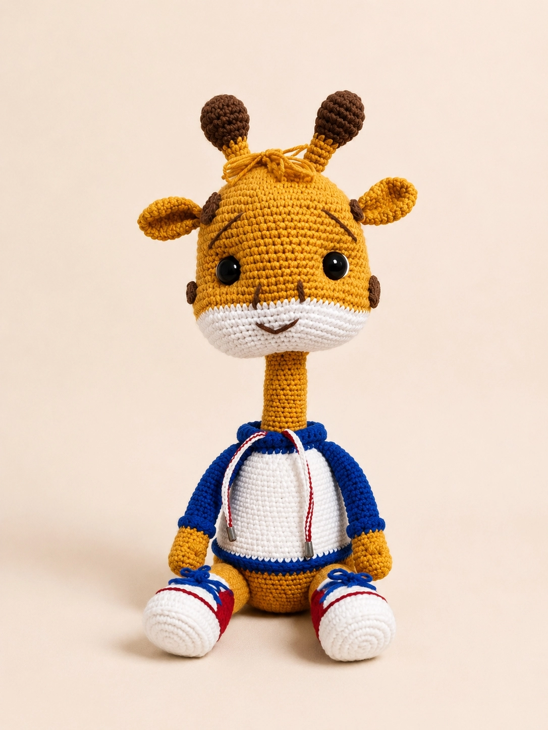 HUBUSH El Yapımı Sporcu Zürafa Amigurumi Oyuncak