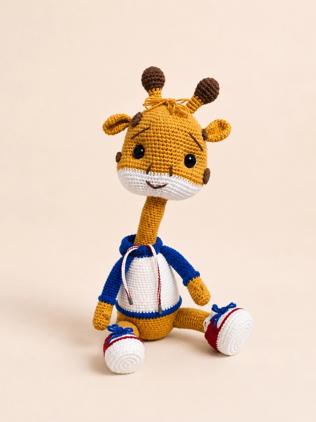 HUBUSH El Yapımı Sporcu Zürafa Amigurumi Oyuncak