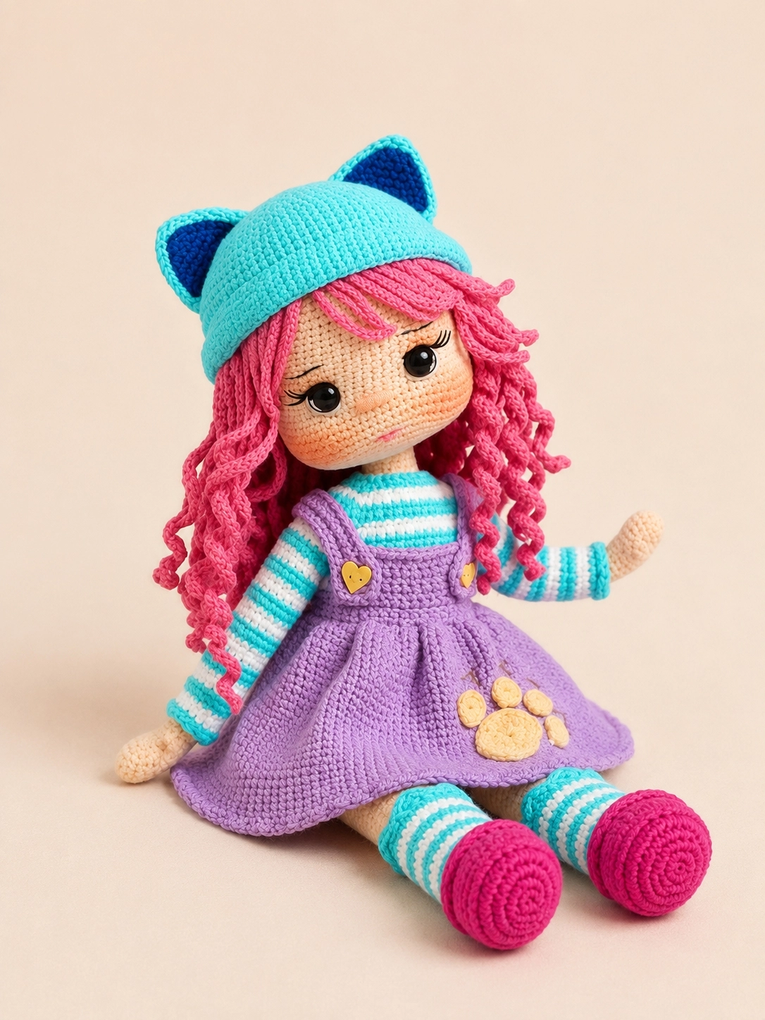 Arya – 40 cm El Örgüsü Amigurumi Bebek
