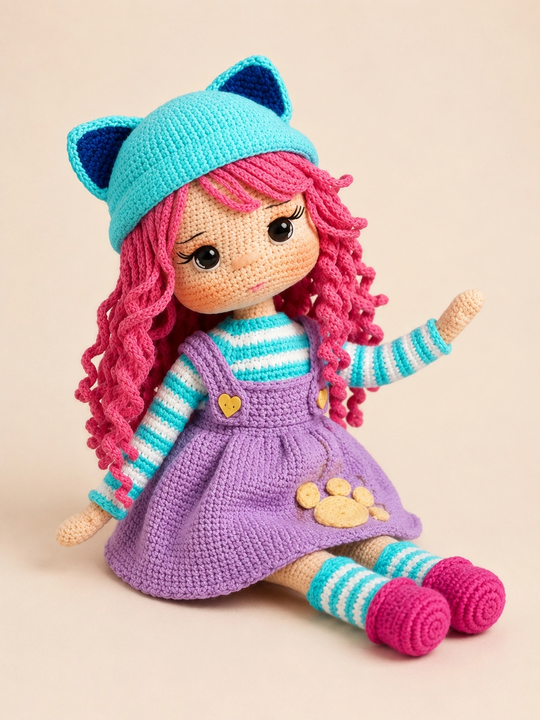 Arya – 40 cm El Örgüsü Amigurumi Bebek