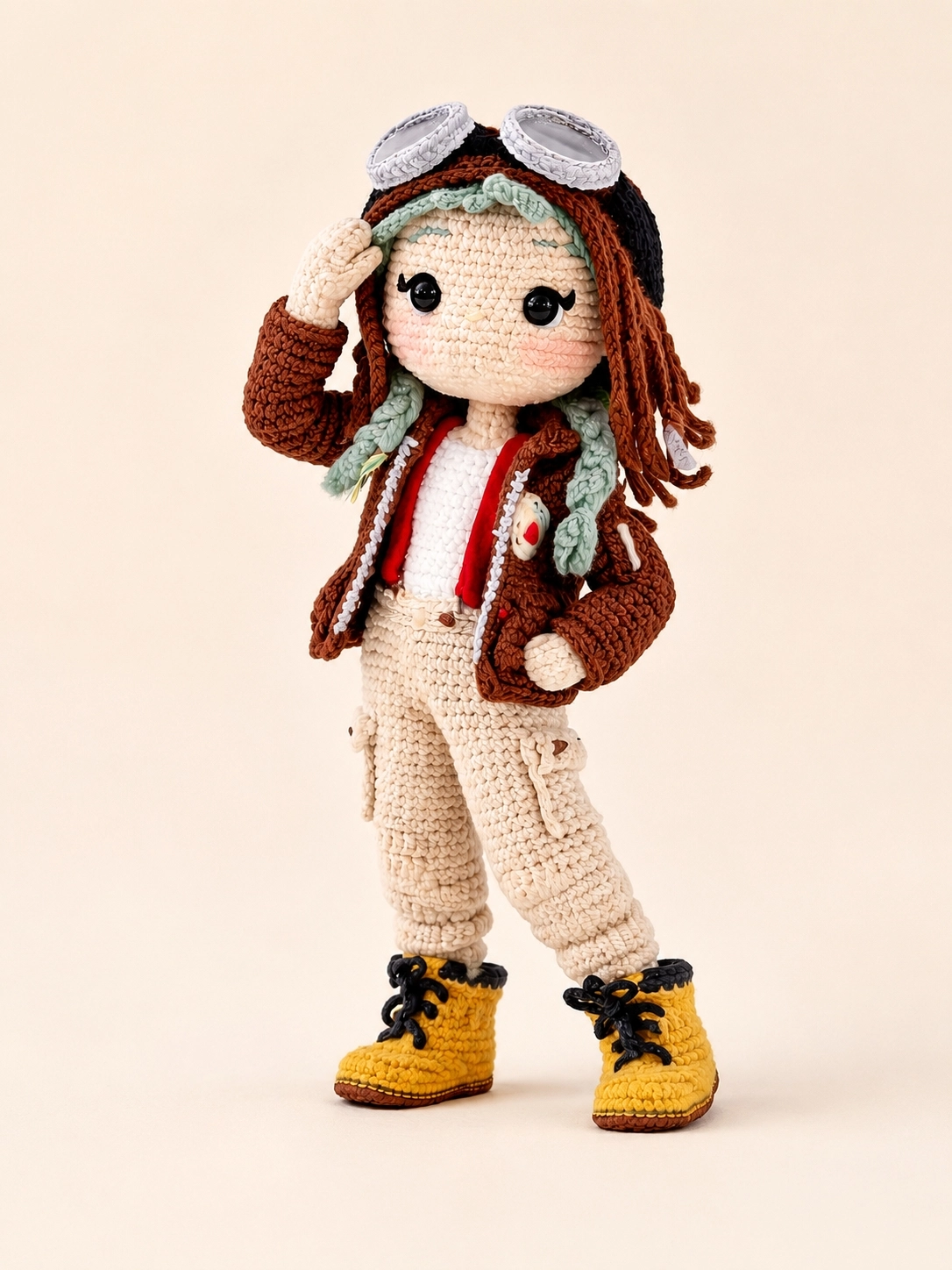 Dora – El Örgüsü Amigurumi Karakter Bebek (Kaşif Koleksiyonu)