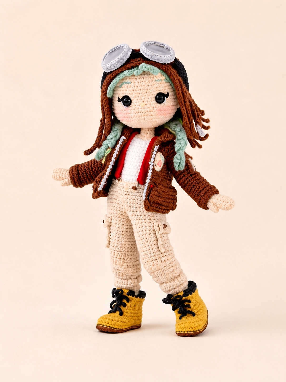 Dora – El Örgüsü Amigurumi Karakter Bebek (Kaşif Koleksiyonu)