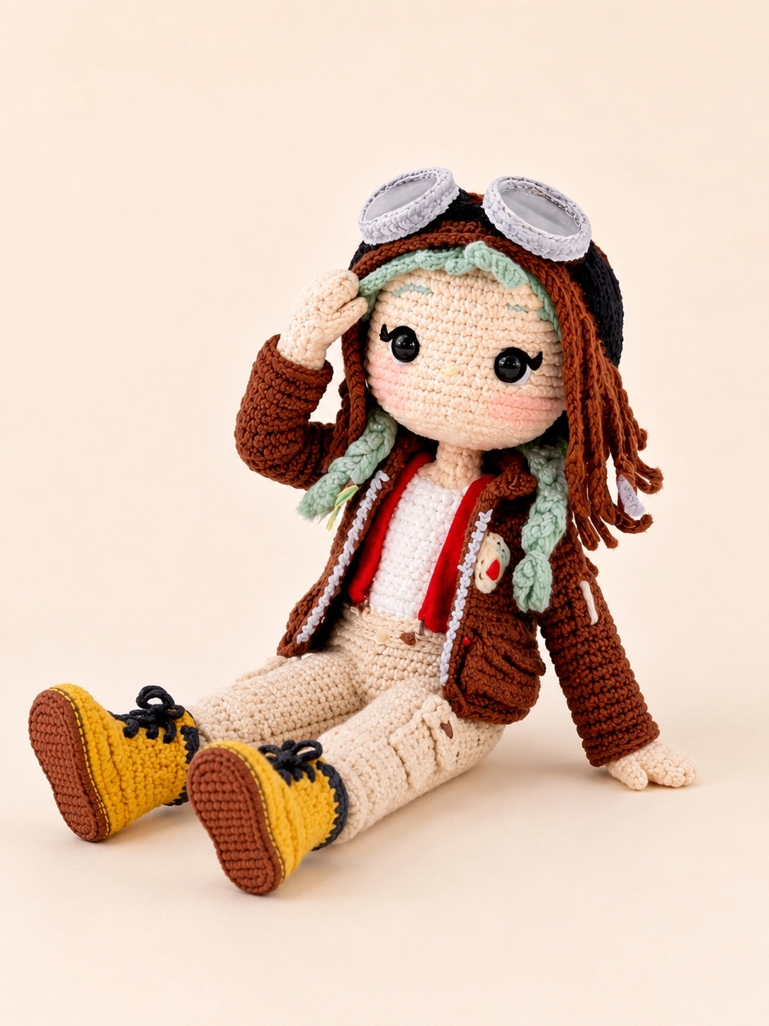 Dora – El Örgüsü Amigurumi Karakter Bebek (Kaşif Koleksiyonu)