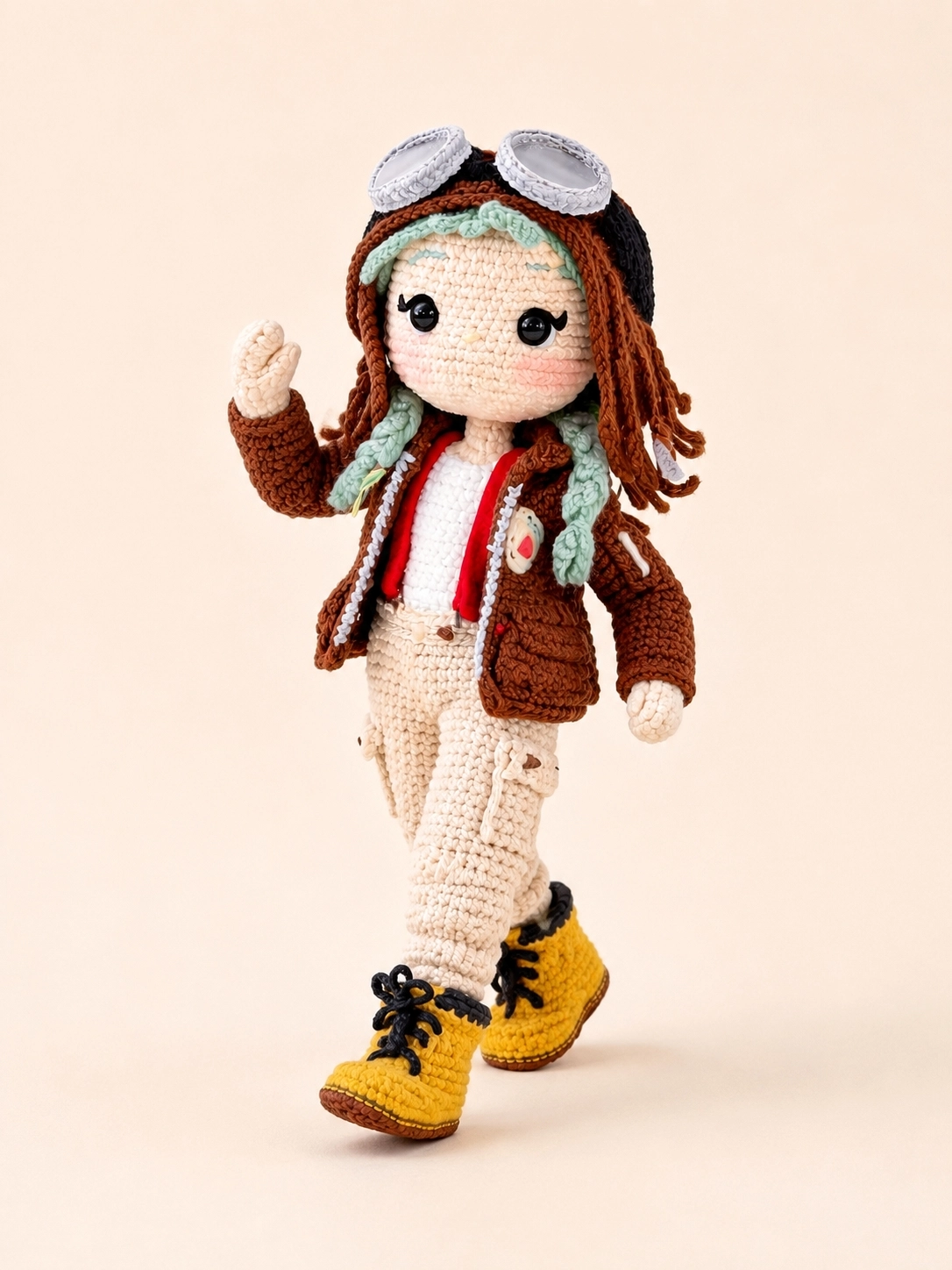 Dora – El Örgüsü Amigurumi Karakter Bebek (Kaşif Koleksiyonu)