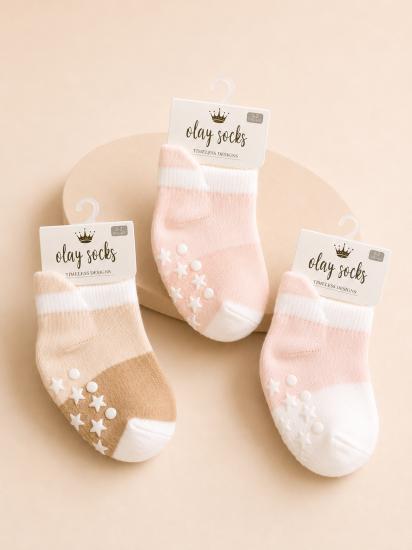 Olay Socks Kaydırmaz Tabanlı Bebek Çorabı 3’lü Set