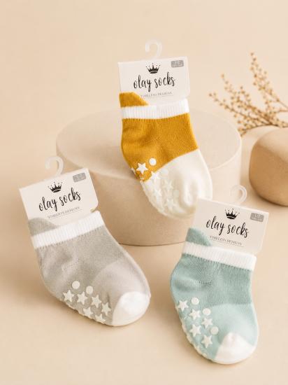 Olay Socks 3’lü Kaydırmaz Bebek Çorabı | BebeGross