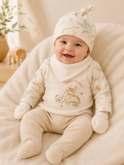 Esya Baby 5’li Hastane Çıkışı Seti Bej | BebeGross