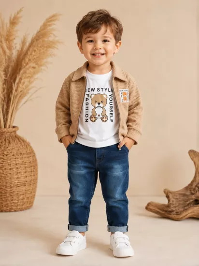 HOLA KİDS CEKET PANTOLON TİŞÖRT 3’LÜ TAKIM