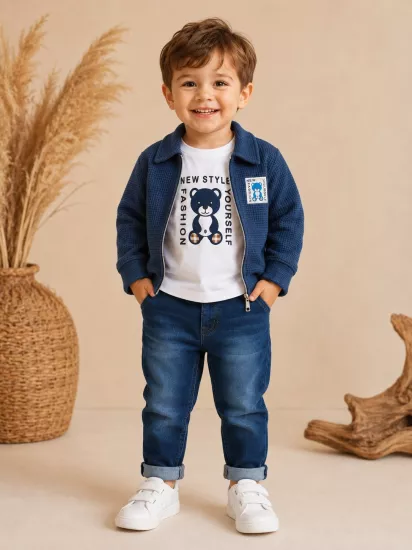 HOLA KİDS CEKET PANTOLON TİŞÖRT 3’LÜ TAKIM