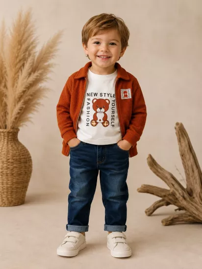 HOLA KİDS CEKET PANTOLON TİŞÖRT 3’LÜ TAKIM