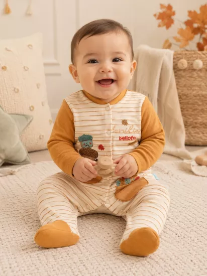 Hoppidik Hardal Patikli Bebek Tulumu