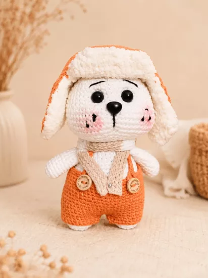 Amigurumi Kutup Ayısı Şapkalı El Yapımı Oyuncak