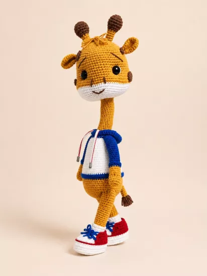 HUBUSH Sporcu Zürafa Amigurumi Oyuncak