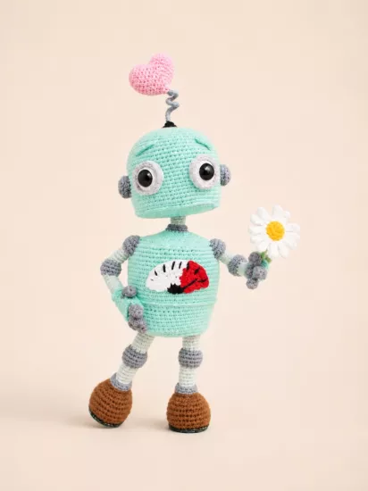 Robokalp Amigurumi Robot Oyuncak  BebeGross